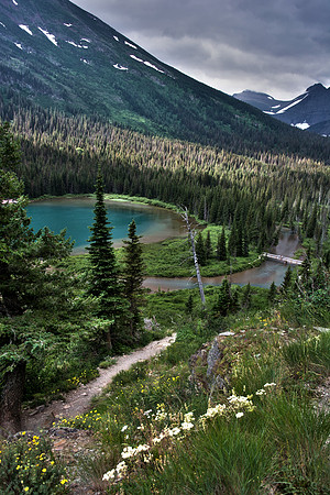 Lake Josephine from Trail