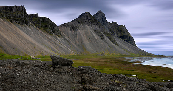 View of Vestrahorn near VIking Cafe