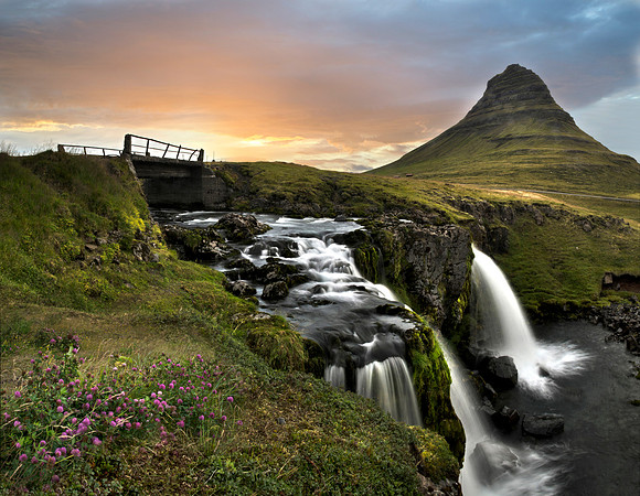 Sunset at Kirkjufellsfoss