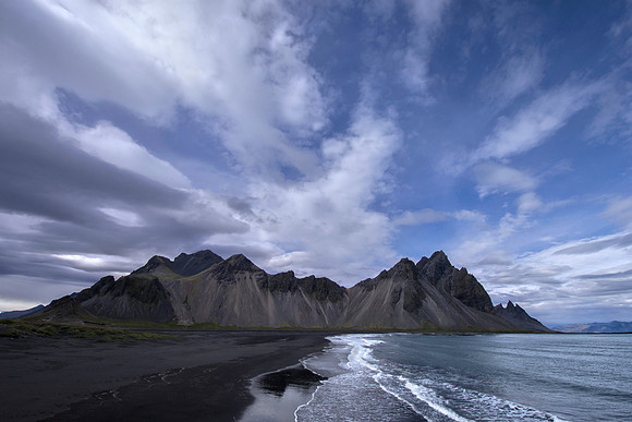 Black Sand Beach at Vestrahorn