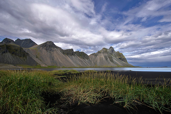 Black Sand Dunes at Vestrahorn