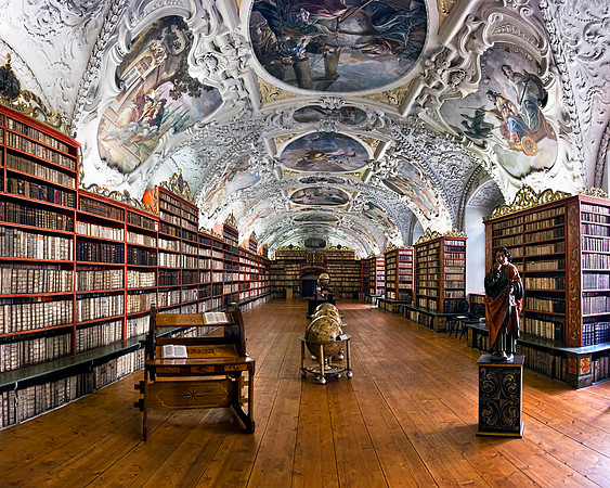 Library at Stravhov Monastery - Prague