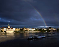 Rainbow over Vltava River - Prague