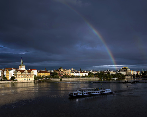 Rainbow over Vltava River - Prague
