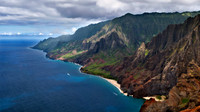 Aerial view of Napali Coast