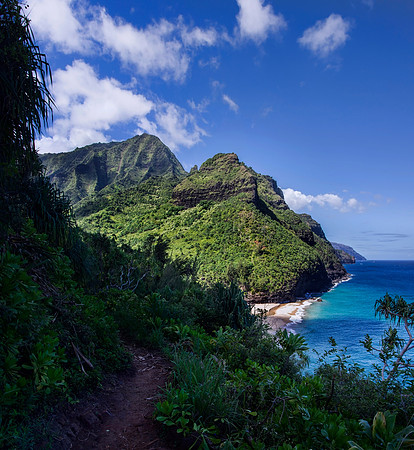 Hanakapiai Beach View from Trail