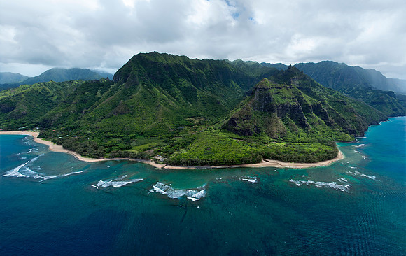 Aerial View of North Shore - Kauai