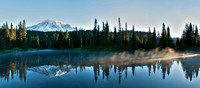 Sunbeam at Dawn - Rainier at Reflection Lakes