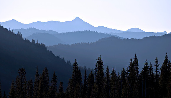 Mountain Ridges in Silhoutte